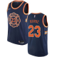 Men's Nike New York Knicks #23 Trey Burke Navy Swingman City Edition NBA Jersey