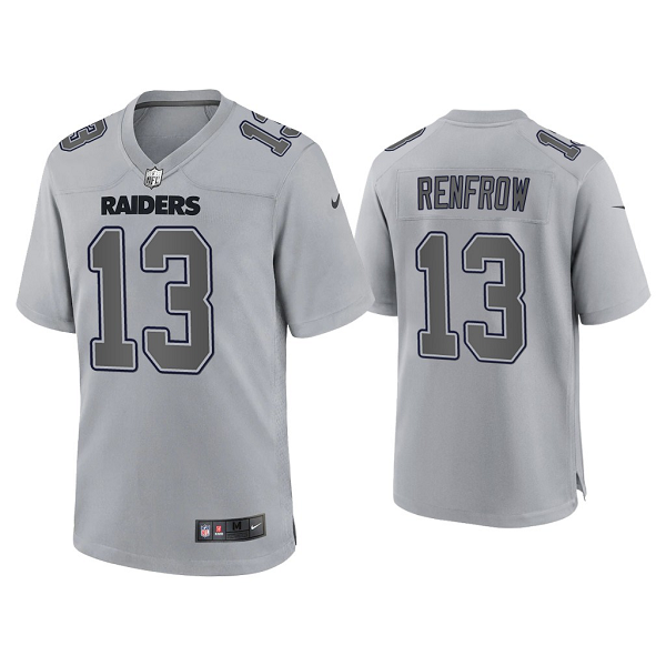 Men's Las Vegas Raiders Hunter Renfrow Gray Atmosphere Fashion Game Jersey