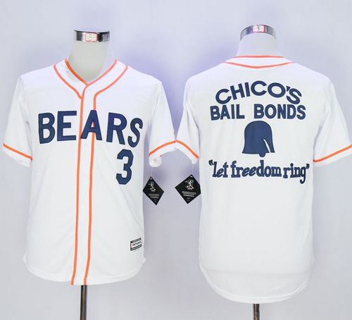 Bad News Bears Button Down #3 Kelly Leak White Movie Stitched Baseball Jersey