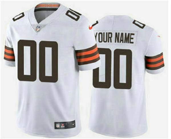 Men's Cleveland Browns Customized 2020 New White Team Color Vapor Untouchable NFL Stitched Limited Jersey