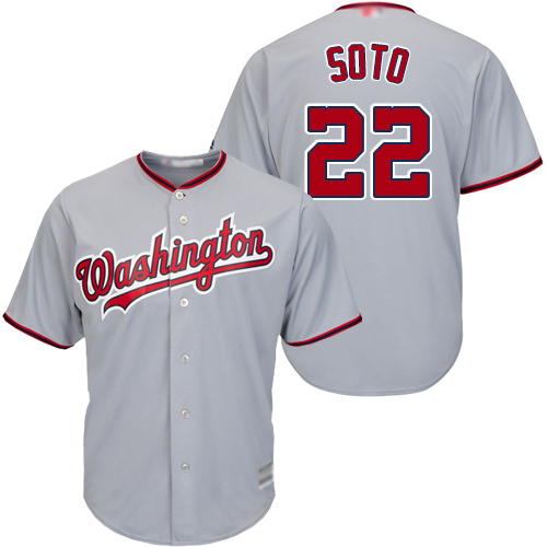 Washington Nationals #22 Juan Soto Grey New Cool Base Stitched MLB Jersey