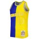 Men's Golden State Warriors Tim Hardaway Mitchell & Ness Royal/Gold Hardwood Classics 1990/91 Split Swingman Jersey