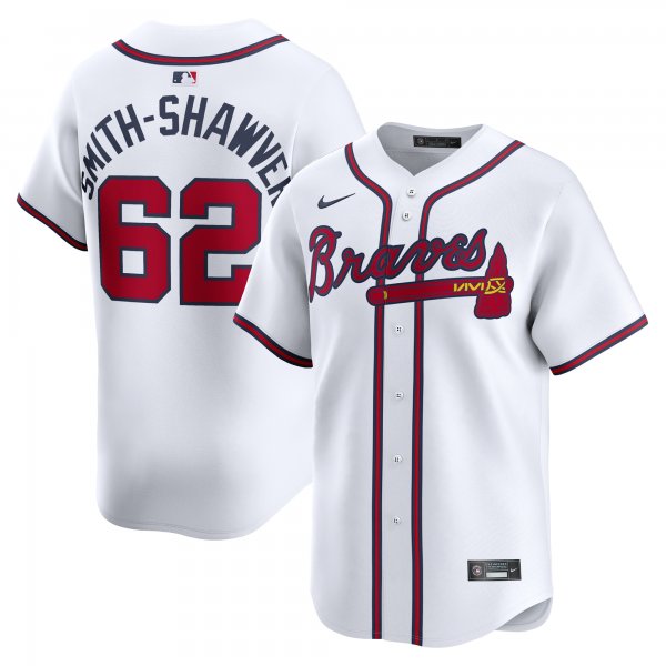 Men's Atlanta Braves AJ Smith-Shawver Nike White Home Limited Player Jersey