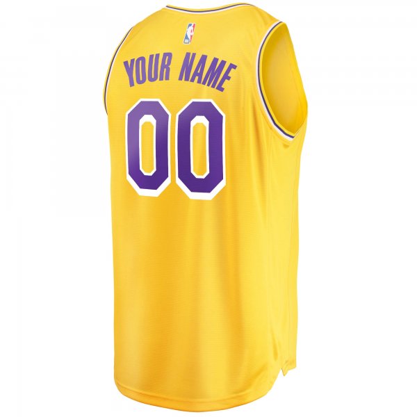 Men's Los Angeles Lakers Fanatics Gold Fast Break Custom Replica Jersey - Icon Edition