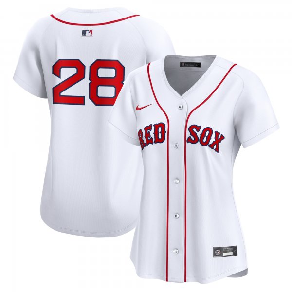 Women's Boston Red Sox #28 Corey Kluber Nike White Home Limited Player Jersey