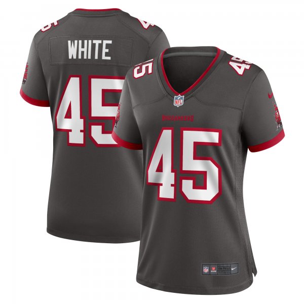 Women's Tampa Bay Buccaneers Devin White Nike Pewter Game Jersey