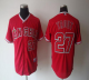 Men's Los Angeles Angels of Anaheim #27 Mike Trout Red Cool Base Stitched MLB Jersey