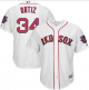 Boston Red Sox #34 David Ortiz White New Cool Base with Retirement Patch Stitched MLB Jersey