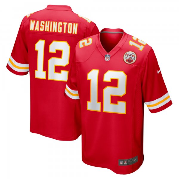 Men's Kansas City Chiefs Montrell Washington Nike  Red Team Game Jersey