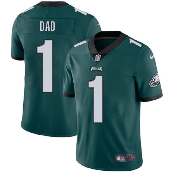 Men's Nike Philadelphia Eagles #1 Dad Midnight Green Team Color Vapor Untouchable Limited NFL Jersey