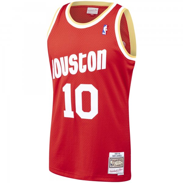 Men's Houston Rockets Sam Cassell Mitchell & Ness Red 1993/94 Hardwood Classics Swingman Jersey