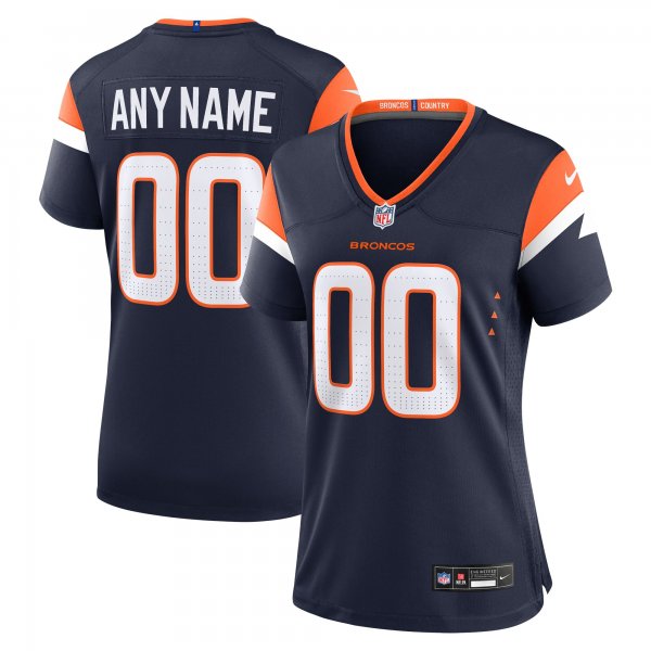 Women's Denver Broncos Nike Navy Alternate Custom Limited Jersey