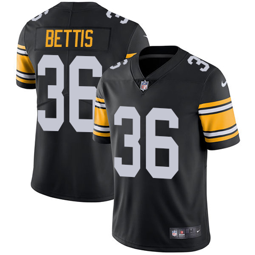 Men's Nike Steelers #36 Jerome Bettis Black Alternate Stitched NFL Vapor Untouchable Limited Jersey