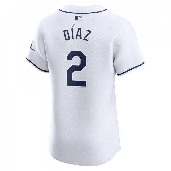 Men's Tampa Bay Rays Yandy Diaz Nike White Home Elite Player Jersey