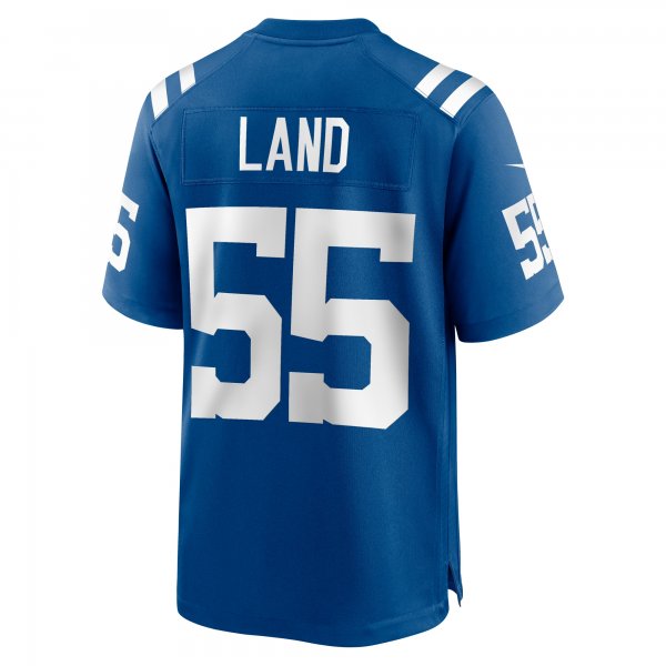 Men's Indianapolis Colts Isaiah Land Nike  Royal Team Game Jersey