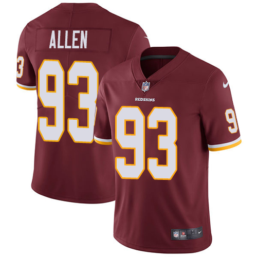 Nike Washington Redskins #93 Jonathan Allen Burgundy Red Team Color Men's Stitched NFL Vapor Untouchable Limited Jersey