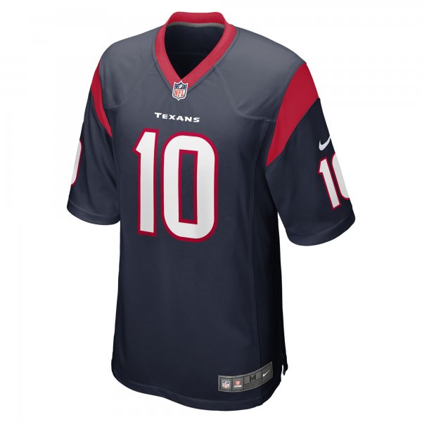 Men's Houston Texans Davis Mills Nike Navy Game Jersey