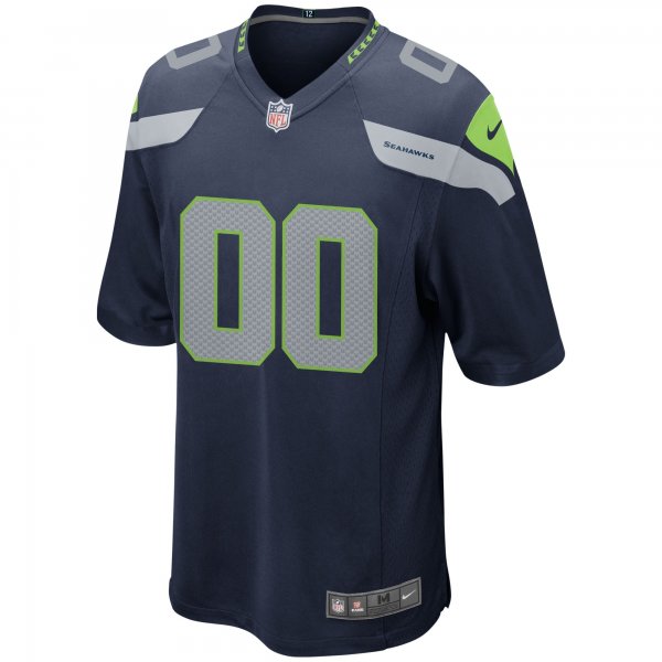 Men's Seattle Seahawks Nike College Navy Custom Game Jersey