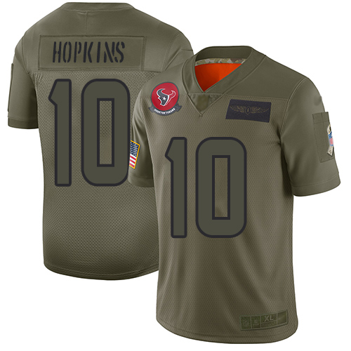 Houston Texans #10 DeAndre Hopkins Camo Men's Stitched NFL Limited 2019 Salute To Service Jersey