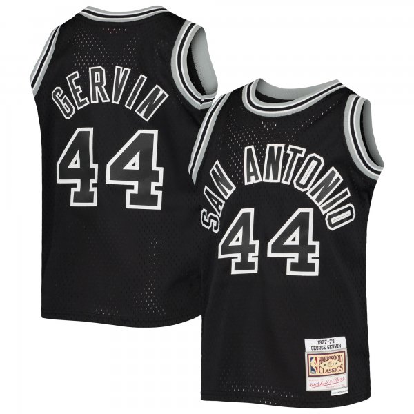 Youth San Antonio Spurs George Gervin Mitchell & Ness Black 1978/79 Hardwood Classics Swingman Jersey