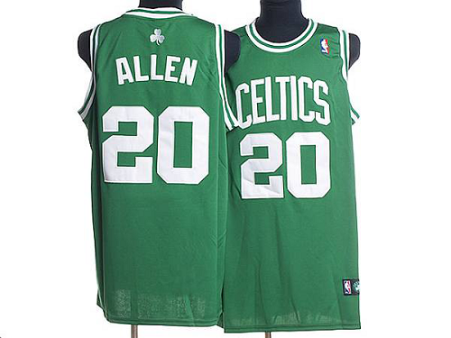 Men's Boston Celtics #20 Ray Allen Stitched Green White Number NBA Jersey