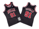 Men's Chicago Bulls #91 Dennis Rodman 1995-96 Black Hardwood Classics Soul AU Mitchell and Ness Jersey