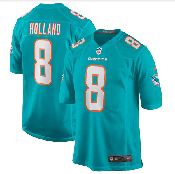 Nike Men's Miami Dolphins #8 Javon Waddle Holland 2021 Draft First Round Pick Game NFL Jersey