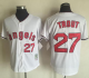 Mitchell And Ness Los Angeles Angels of Anaheim #27 Mike Trout White Throwback Stitched MLB Jersey