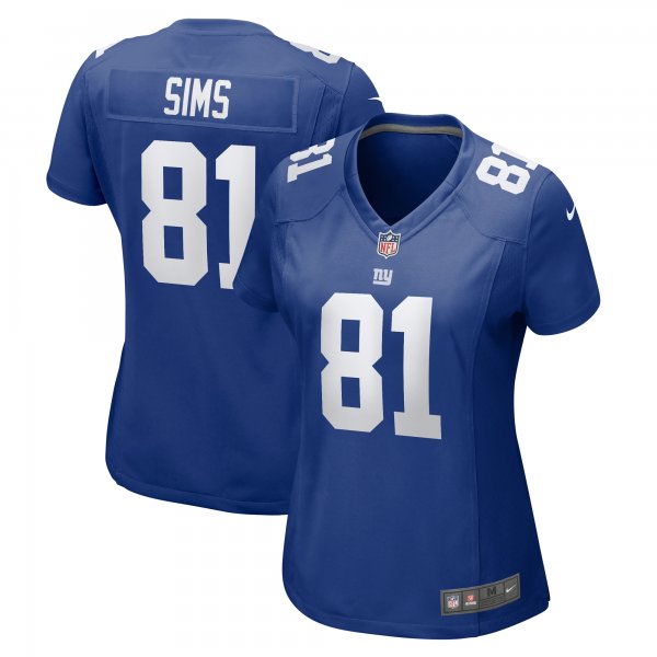 Women's New York Giants Cam Sims Nike  Royal Team Game Jersey