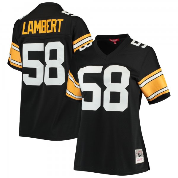 Women's Pittsburgh Steelers Jack Lambert Mitchell & Ness Black Legacy Replica Player Jersey