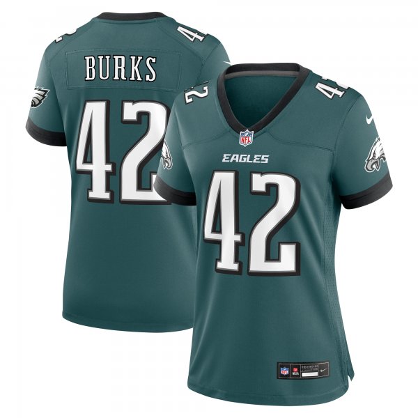 Women's Philadelphia Eagles Oren Burks Nike Midnight Green  Game Jersey