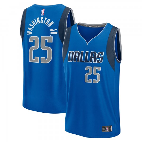 Men's Dallas Mavericks PJ Washington Jr. Fanatics Blue Fast Break Player Jersey - Icon Edition