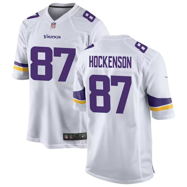 Youth Minnesota Vikings #87 T.J. Hockenson Nike White Limited Player NFL Jersey