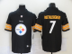 Men's Pittsburgh Steelers #7 Ben Roethlisberger Black 2020 Big Logo Vapor Untouchable Stitched NFL Nike Fashion Limited Jersey