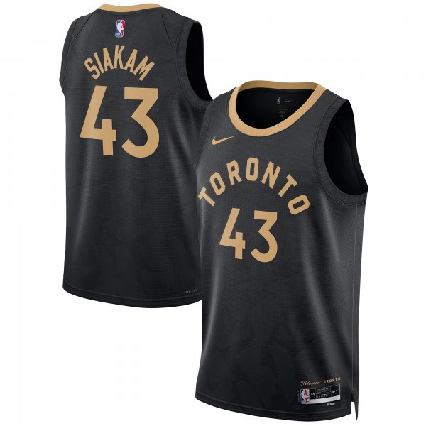 Unisex Toronto Raptors Pascal Siakam Nike Black 2022/23 Swingman Jersey - City Edition