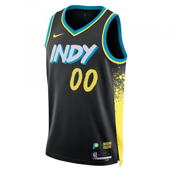 Unisex Indiana Pacers  Nike Black 2023/24 Custom Swingman Jersey - City Edition