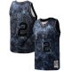 Men's Utah Jazz Karl Malone Mitchell & Ness Black Hardwood Classics 1991/92 Tie-Dye Swingman Jersey