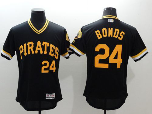 Women's Pittsburgh Pirates #24 Barry Bonds Black Flexbase Collection Cooperstown Stitched MLB Jersey