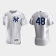 #48 Anthony Rizzo New York Yankees Flex Base Home White Men's Jersey