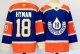 Men's #18 Zach Hyman Edmonton Oilers Dark Blue And Orange City Edition Jersey