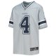 Youth Dallas Cowboys Dak Prescott Nike Silver Inverted Team Game Jersey