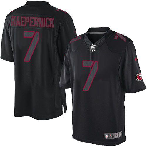 Nike San Francisco 49ers #7 Colin Kaepernick Black Impact Youth Stitched NFL Limited Jersey