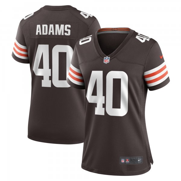 Women's Cleveland Browns Matthew Adams Nike  Brown Team Game Jersey