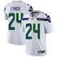 Men's Nike Seattle Seahawks #24 Marshawn Lynch White Stitched NFL Vapor Untouchable Limited Jersey