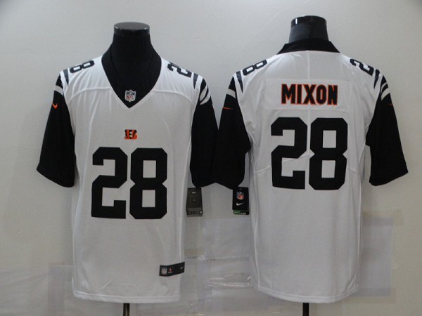 Men's Cincinnati Bengals #28 Joe Mixon White 2016 Color Rush Stitched NFL Nike Limited Jersey