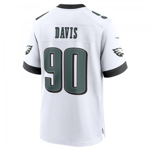 Men's Philadelphia Eagles Jordan Davis Nike White White Game Jersey