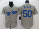 Men's Los Angeles Dodgers #50 Mookie Betts Gray Stitched MLB Cool Base Nike Jersey