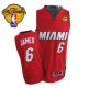 Men's Miami Heat Finals Patch #6 LeBron James Revolution 30 Red Stitched NBA Jersey