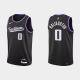 Men's Sacramento Kings #0 Tyrese Haliburton 2021-22 75th Anniversary City Black NBAJersey