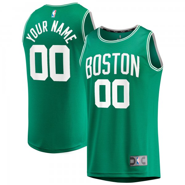 Men's Boston Celtics Fanatics Kelly Green Fast Break Custom Replica Jersey - Icon Edition